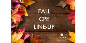 Fall Lineup: Live U.S. GAAP and IFRS CPE Opportunities